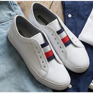 Tommy Hilfiger Women’s Twanni Sneakers Shoes Laceless Slip On White Size 8.5 M